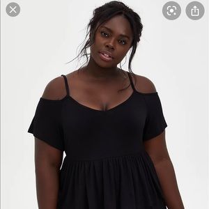 Cold Shoulder Baby Doll Top